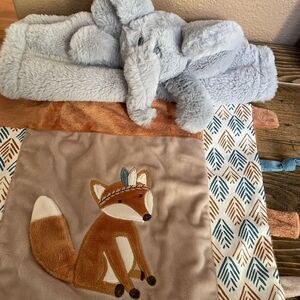 Maison Chic Fox Soft Lovey Elephant Plush Lovey